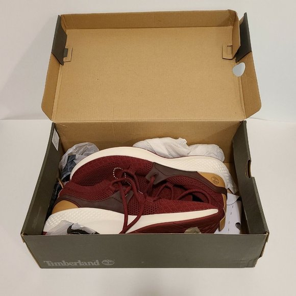 Timberland Flyroam Go Knit Chukka A1UGG A2350 Burgundy Womens Size‎ 10 New n Box - Picture 3 of 10